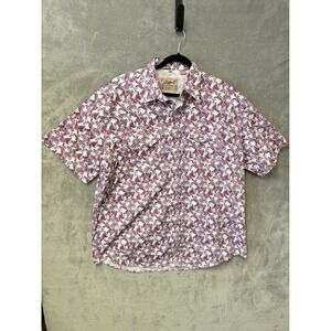 Rafter C Cowboy Collection XXL Paisley Print Button Down Short Sleeve Shirt